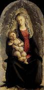 BOTTICELLI, Sandro Madonna in Glory with Seraphim oil on canvas